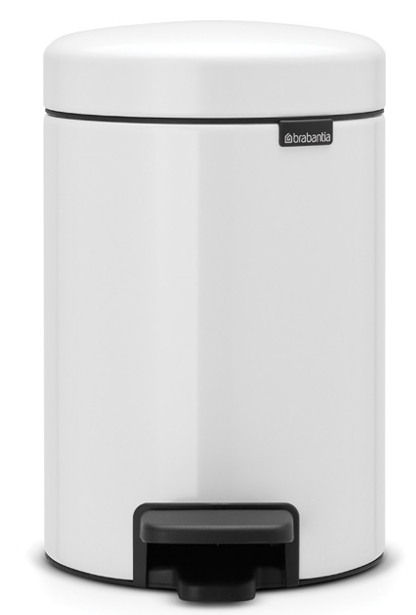 Brabantia NewIcon Papierkorb 3 l weiß-schwarz 112126