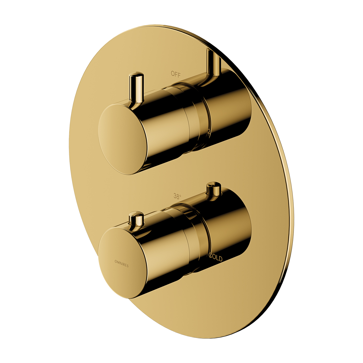 Omnires Y Badewannen- und Duscharmatur Unterputz mit Thermostat gold Y1236ROGL