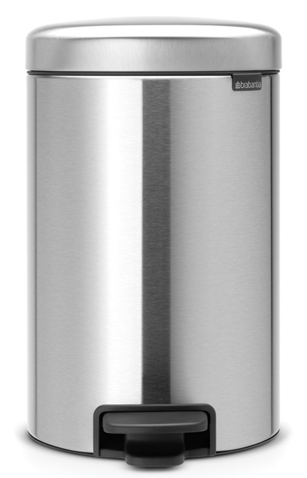 Brabantia NewIcon Papierkorb 12 l stahl-schwarz 112041