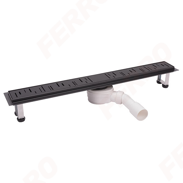 Ferro Ora Duschrinne 80 cm schwarz OL1-80-BL