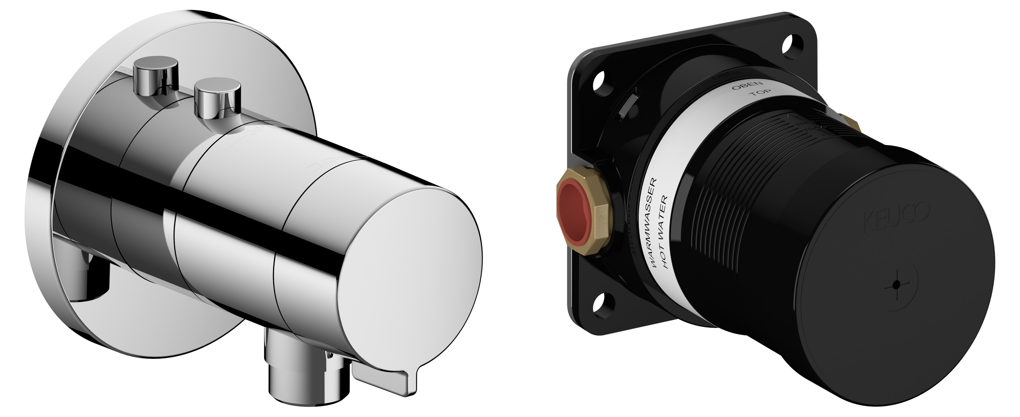 Keuco IXMO Solo Duschbatterie Unterputz mit Thermostat chrom 59554010021