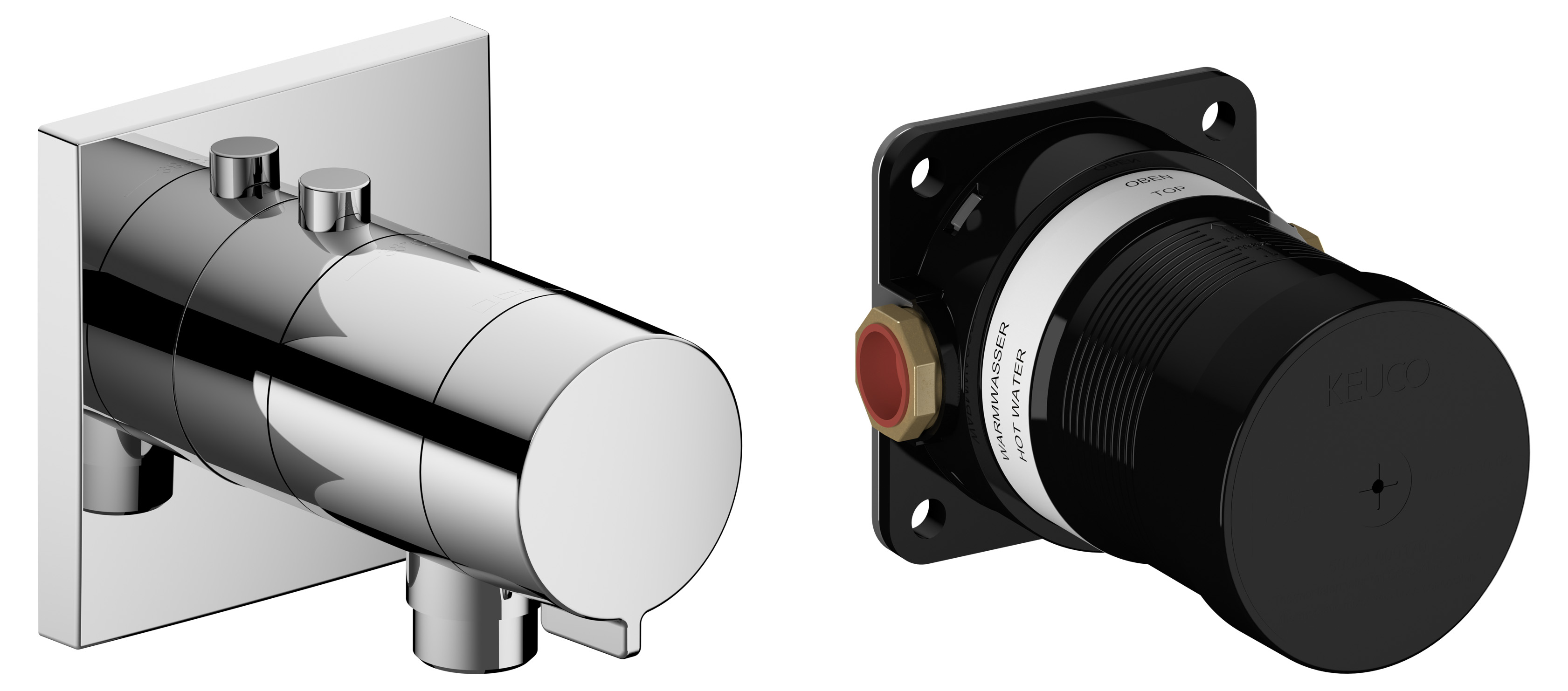 Keuco IXMO Solo Duschbatterie Unterputz mit Thermostat chrom 59554010022