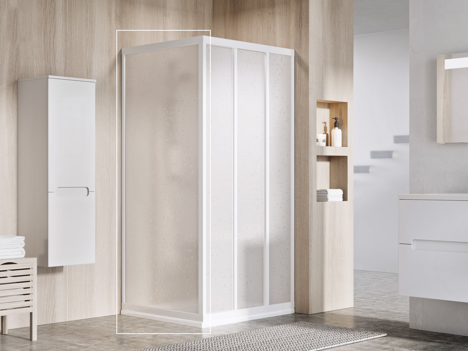 Ravak Supernova Duschwand 90 cm weiß Glanz/Polystyrol 940701R211