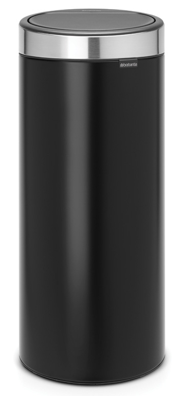 Brabantia Touch Bin Papierkorb 30 l chrom-schwarz 115448