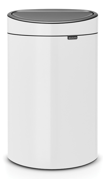 Brabantia Touch Bin Papierkorb 40 l weiß-grau 114984