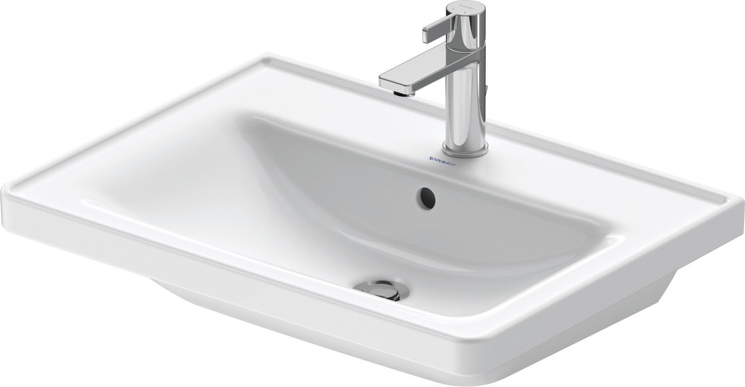Duravit D-Neo Waschbecken 65x48 cm rechteckig Möbel weiß 2367650000