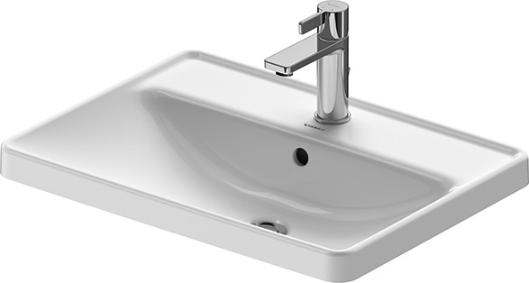 Duravit D-Neo Waschbecken 60x44 cm rechteckig Einbauwaschbecken weiß 0357600027