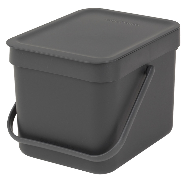 Brabantia Sort & Go Papierkorb 6 l grau 109720