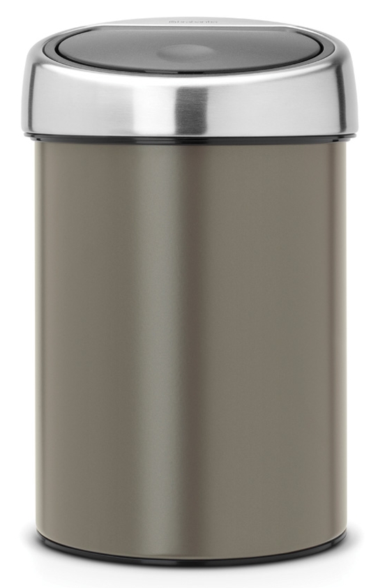 Brabantia Touch Bin Papierkorb 3 l chrom-grau 364464