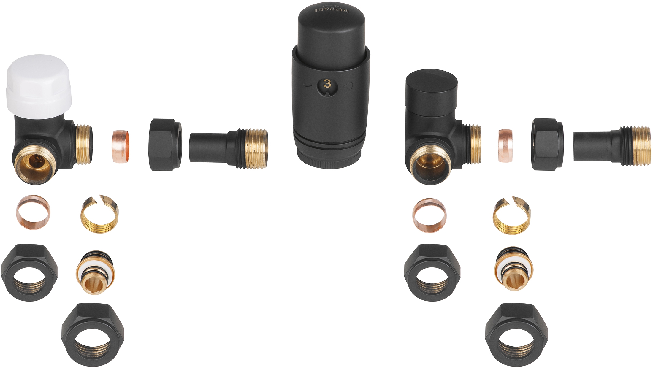 Invena PROV Thermostatset schwarz CD-25-C15