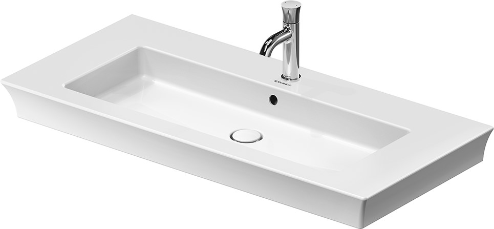 Duravit White Tulip Waschbecken 105.5x49 cm rechteckig Möbel weiß 2363100000