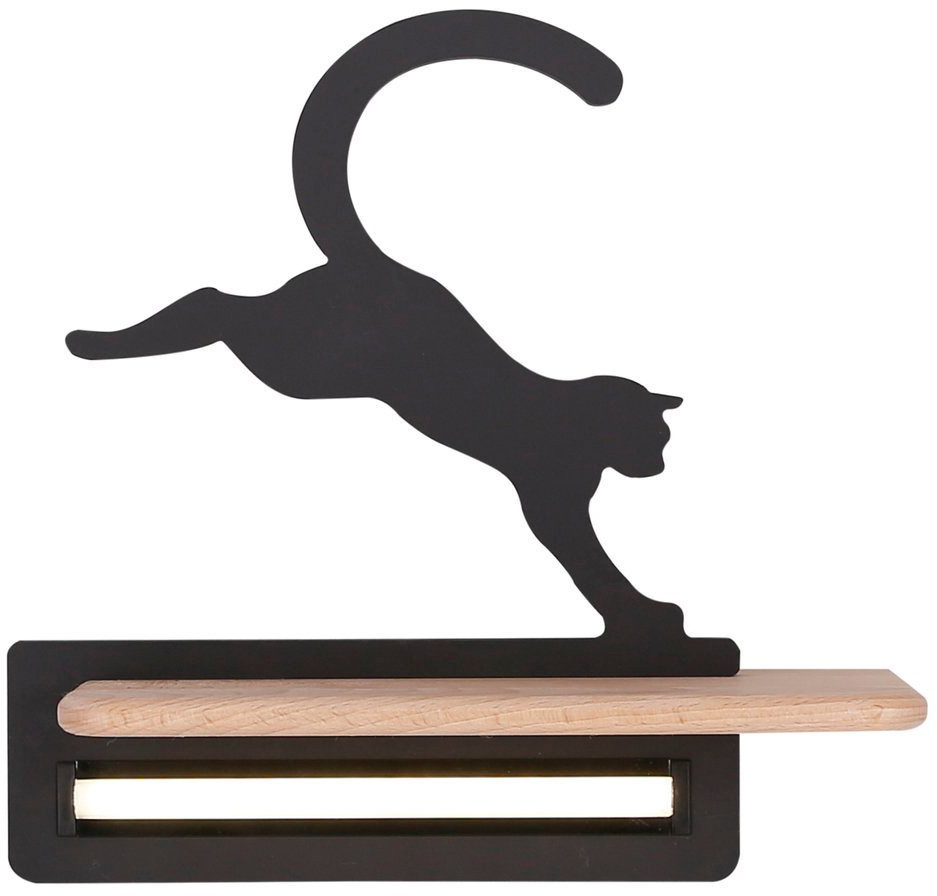 Candellux Cat Leuchter 1x5 W schwarz-holz 21-75635