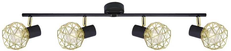 Candellux Acrobat Deckenlampe 4x40 W schwarz-gold 94-66657