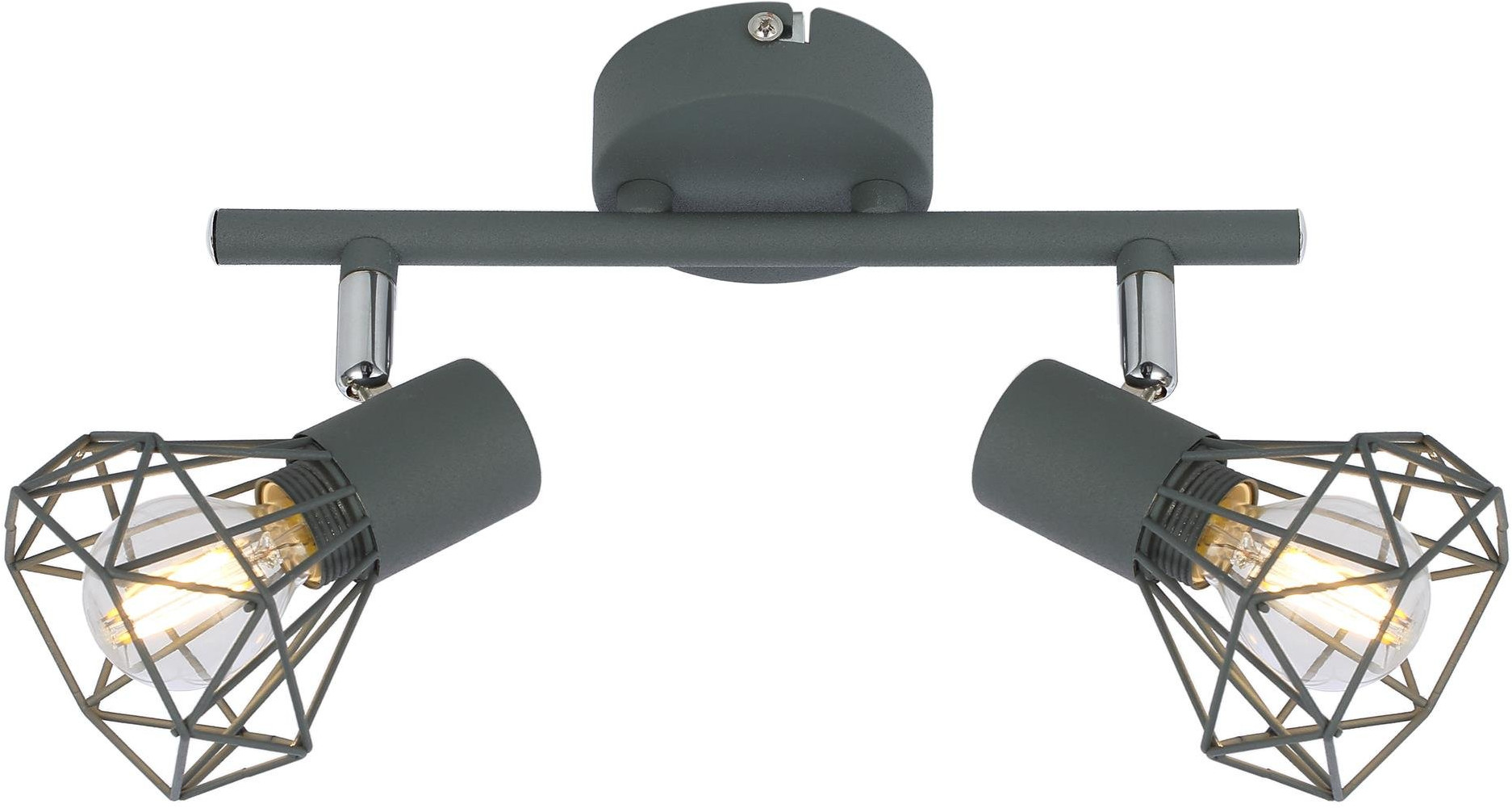 Candellux Verve Deckenlampe 2x40 W grau 92-60976