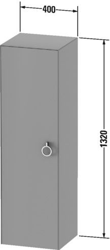 Duravit White Tulip Kabinett 40x36x132 cm Seitenschrank hängend weiß WT1333R8585