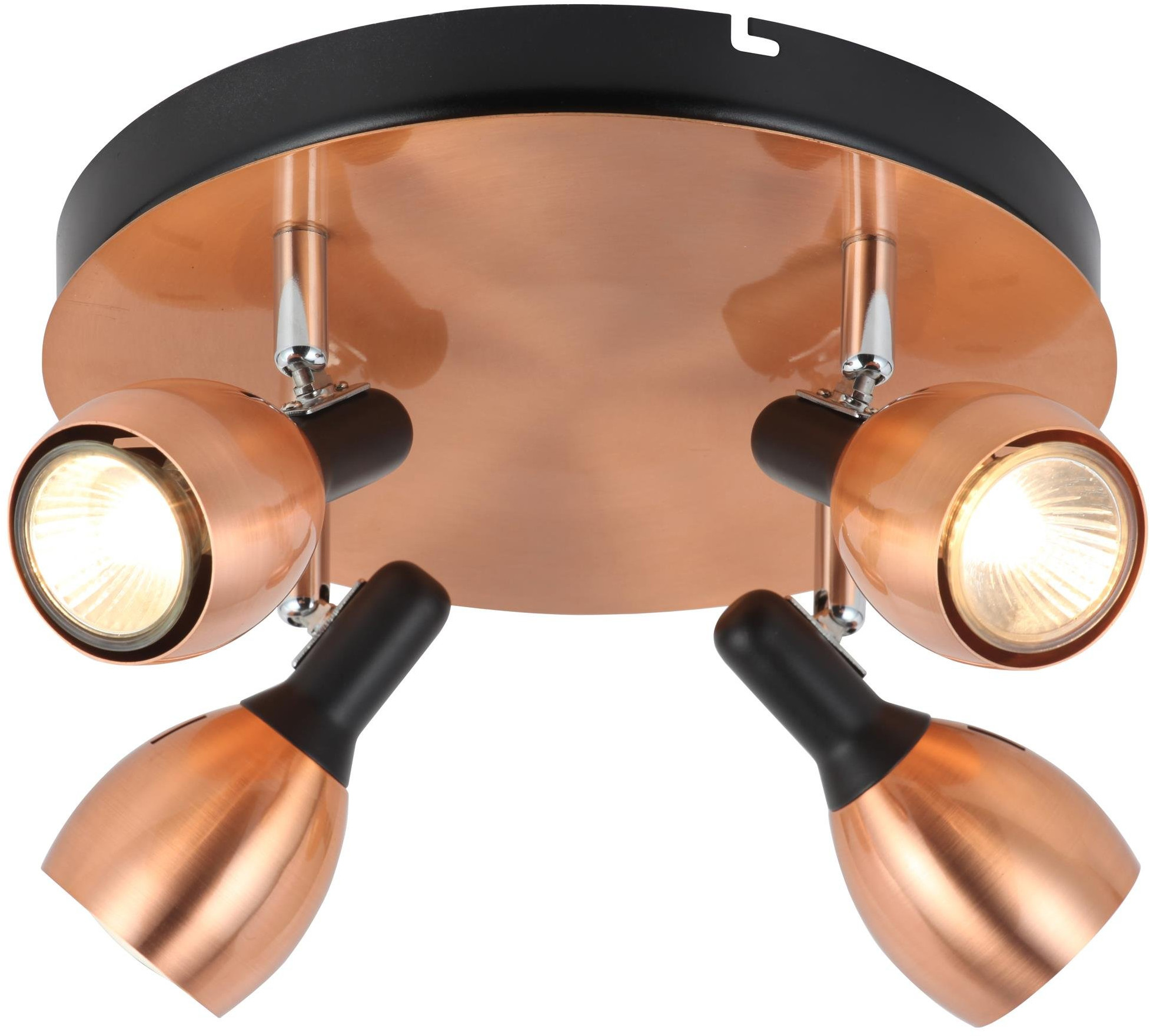 Candellux Cross Deckenlampe 4x50 W kupfer 98-34878