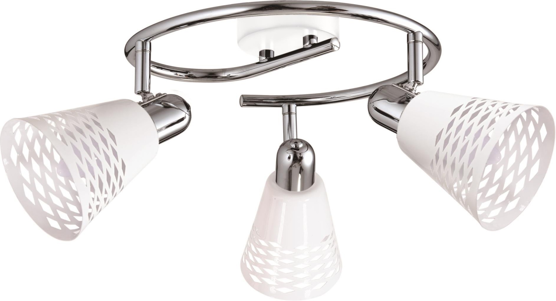 Candellux Discovery Deckenlampe 3x40 W weiß-chrom 98-62185