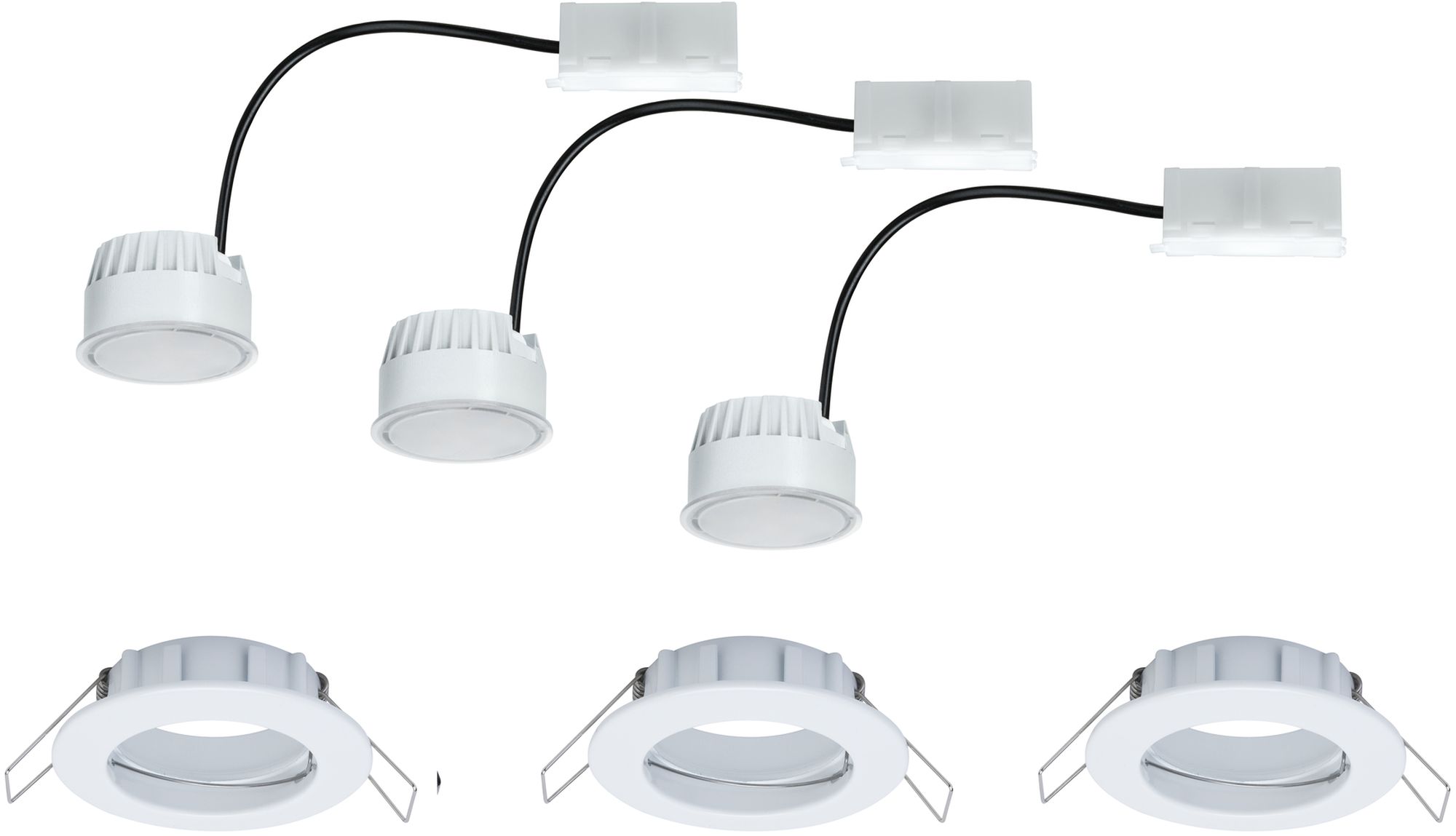 Paulmann LED Eingebaute Lampe 3x6.8 W weiß-aluminium 93974