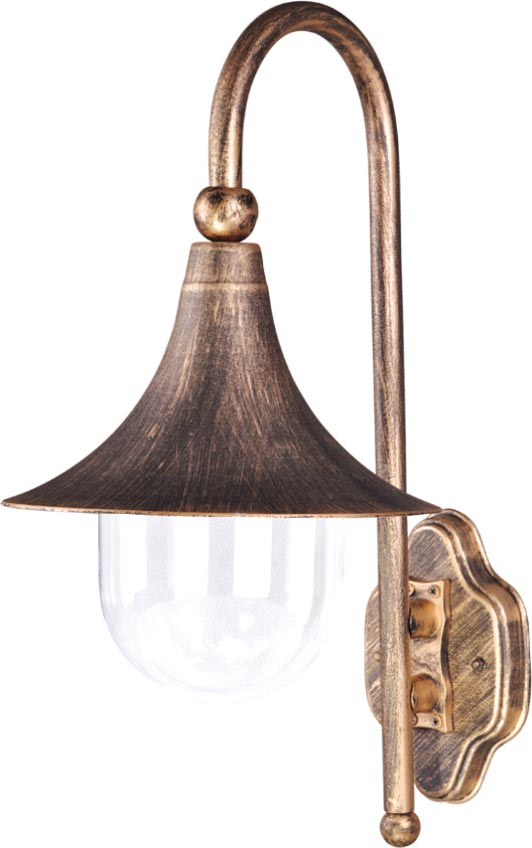 Kaja Boston Außenwandleuchte 1x60 W schwarz-gold K-8125CZARNY/ZŁOTY