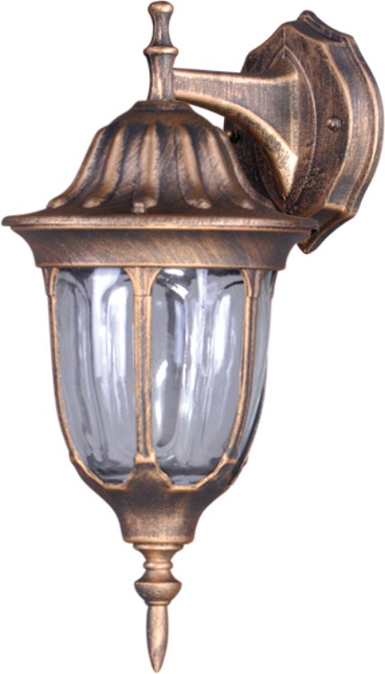 Kaja Vasco Außenwandleuchte 1x60 W schwarz-gold K-5007A/NDOWNCZARNY/ZŁOTY