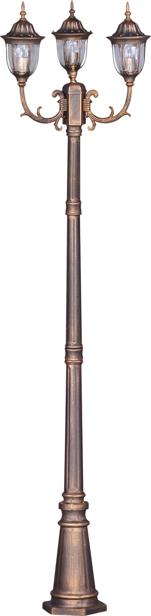 Kaja Vasco Stehleuchte für den Außenbereich 3x60 W schwarz-gold K-7007A2/3NCZARNY/ZŁOTY