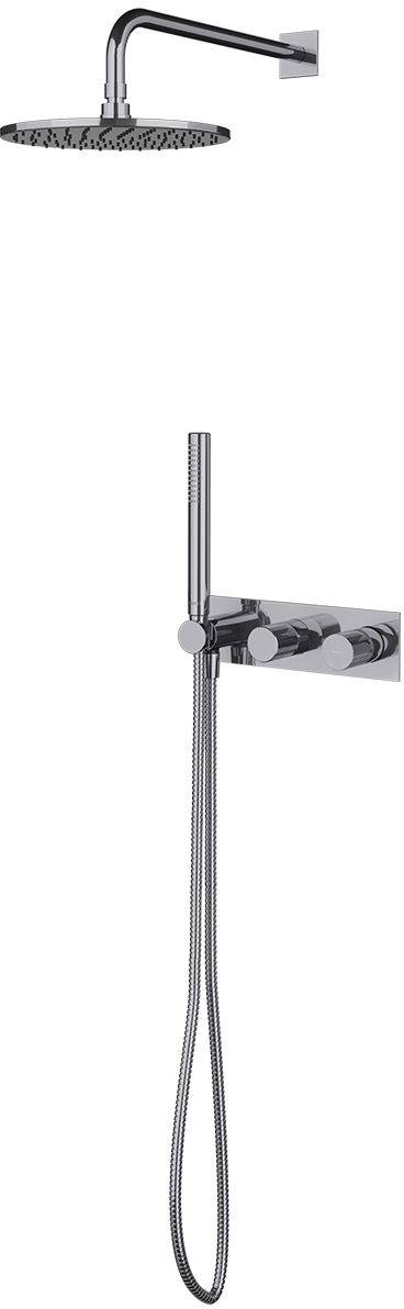 Omnires Contour Duschset Unterputz mit Regenbrause chrom SYSCT10CR