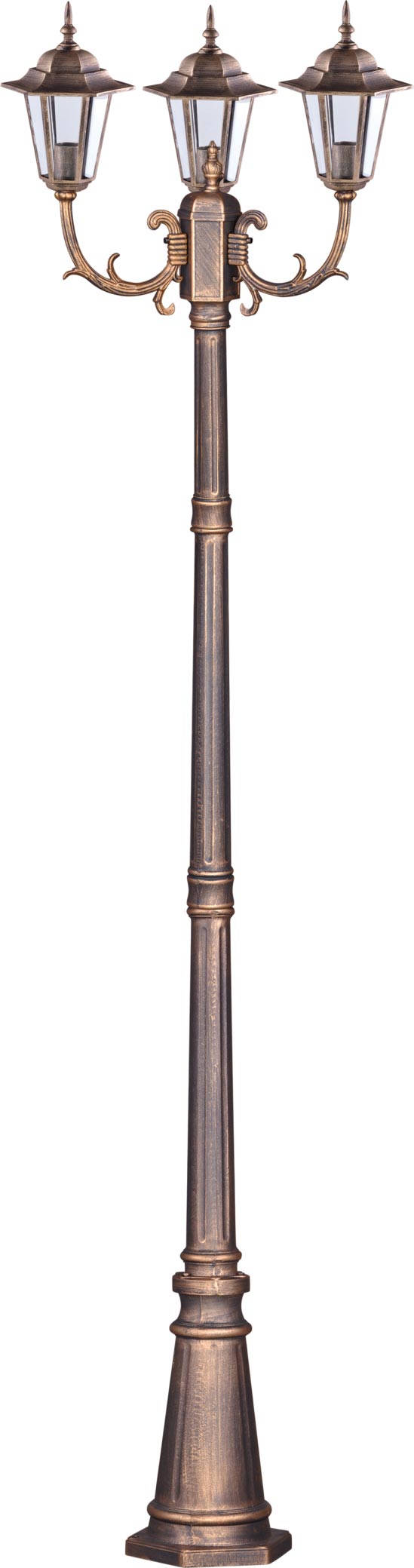 Kaja Standard Stehleuchte für den Außenbereich 3x60 W schwarz-gold K-7009A2/3CZARNY/ZŁOTY