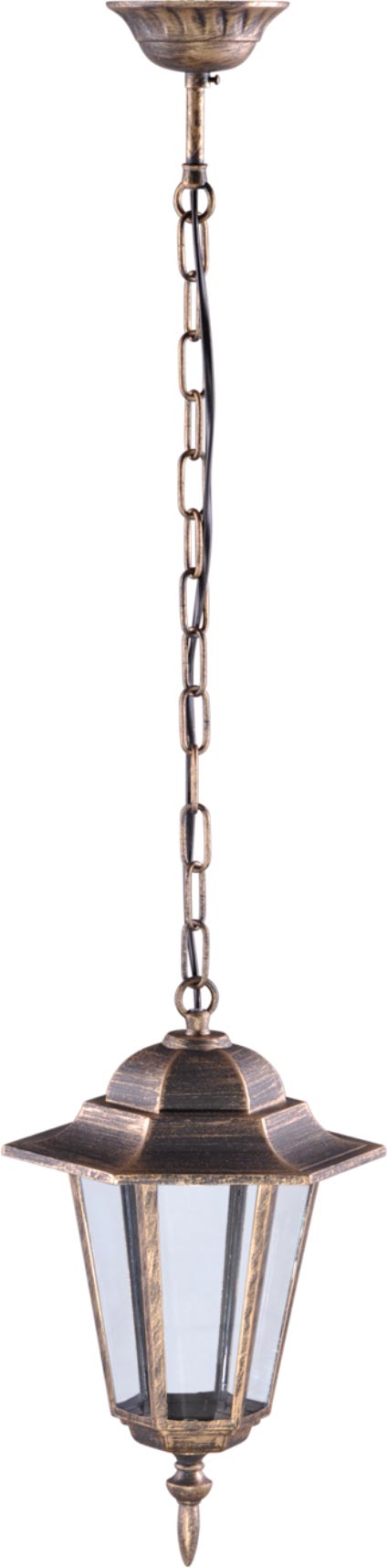 Kaja Standard Hängelampe für den Außenbereich 1x60 W schwarz-gold K-5009HCZARNY/ZŁOTY