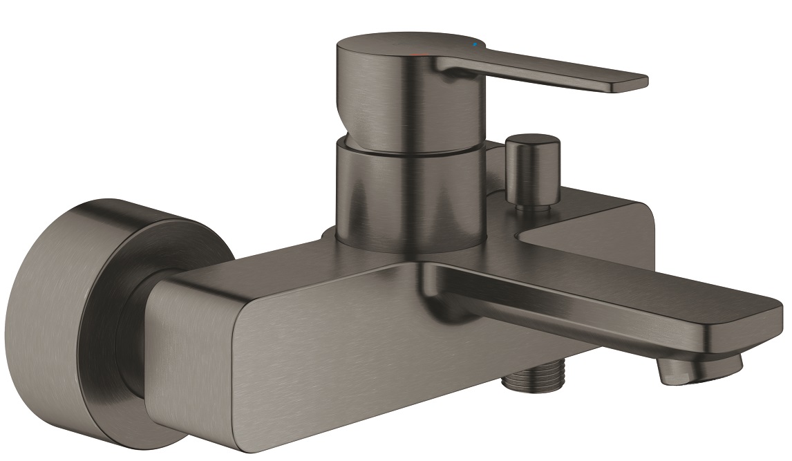 Grohe Lineare Badewannen- und Duscharmatur Wandmontage Brushed Hard Graphite 33849AL1