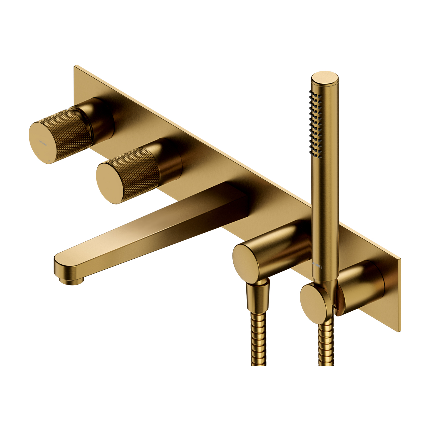 Omnires Contour Badewannen- und Duscharmatur Unterputz gold CT8037/1GLB