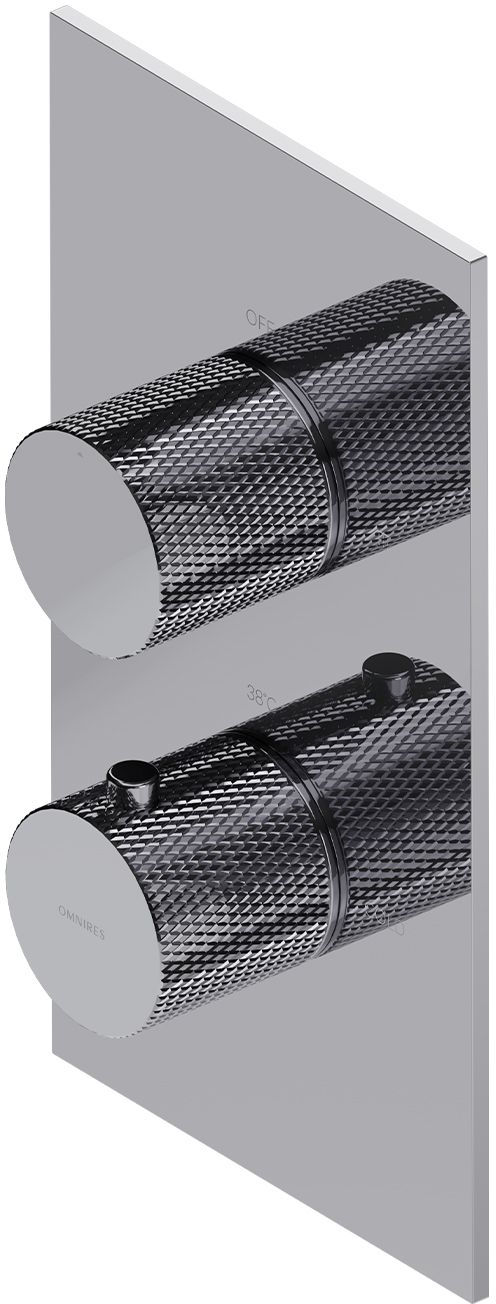 Omnires Contour Badewannen- und Duscharmatur Unterputz mit Thermostat chrom CT8036CR