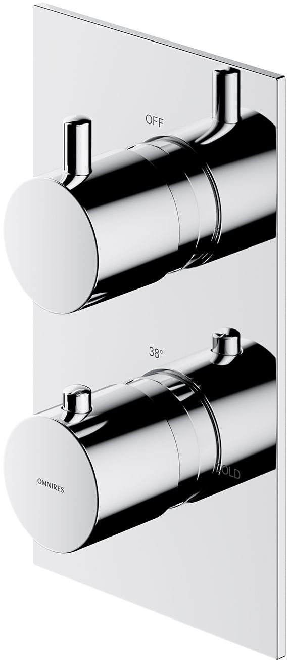 Omnires Contour Badewannen- und Duscharmatur Unterputz mit Thermostat chrom Y1236/KROCR