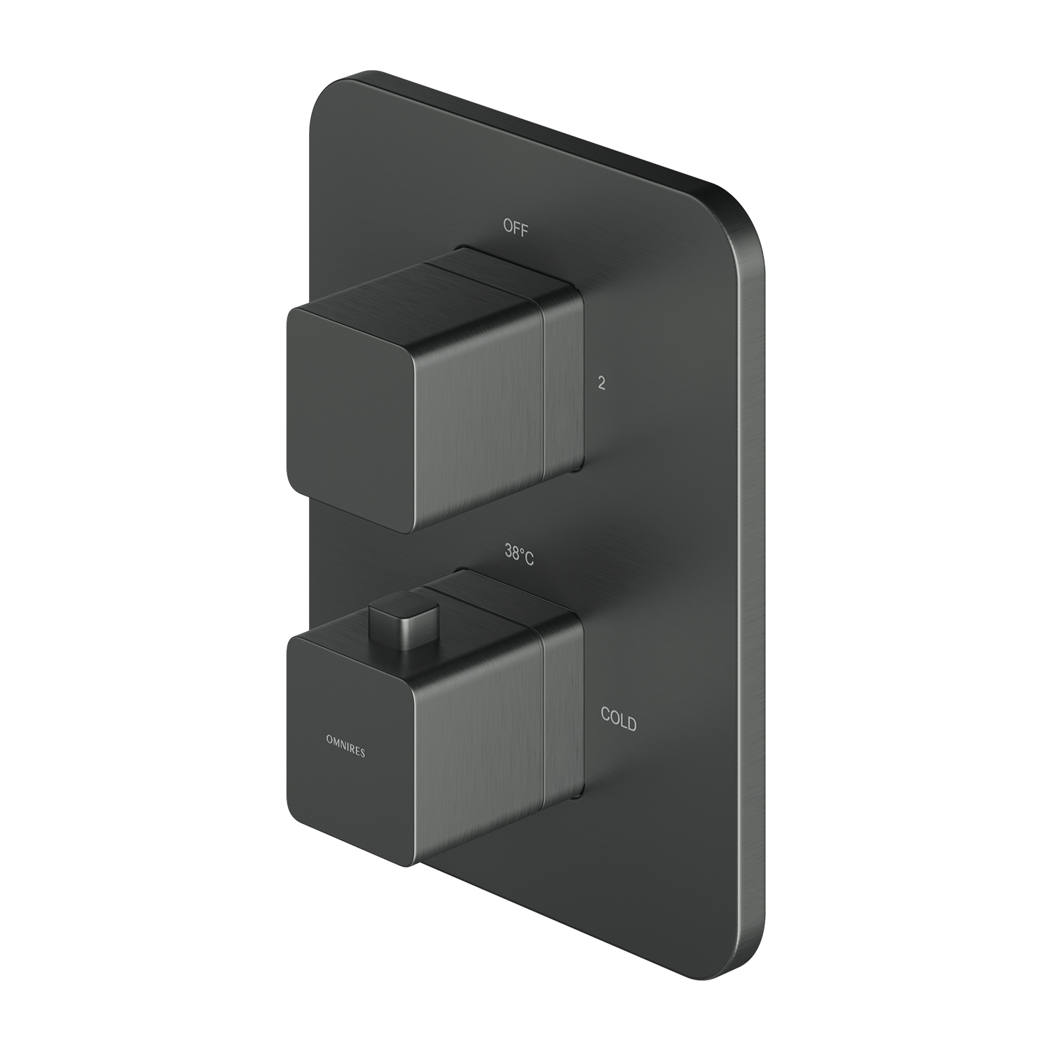 Omnires Parma Badewannen- und Duscharmatur Unterputz mit Thermostat graphit PM7436GR