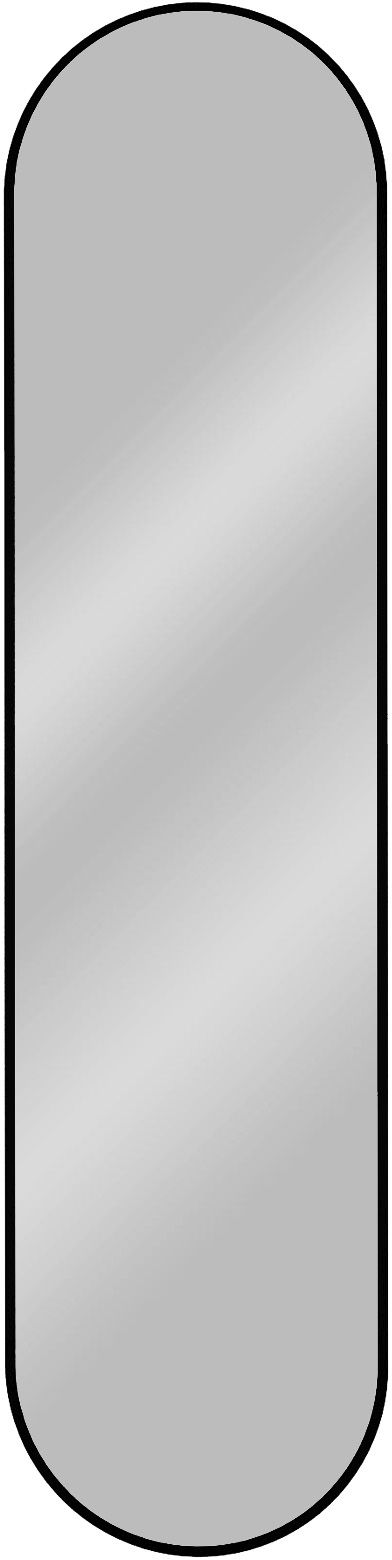 Baltica Design Tiny Border Pastille Spiegel 40x155 cm oval schwarz 5904107905730