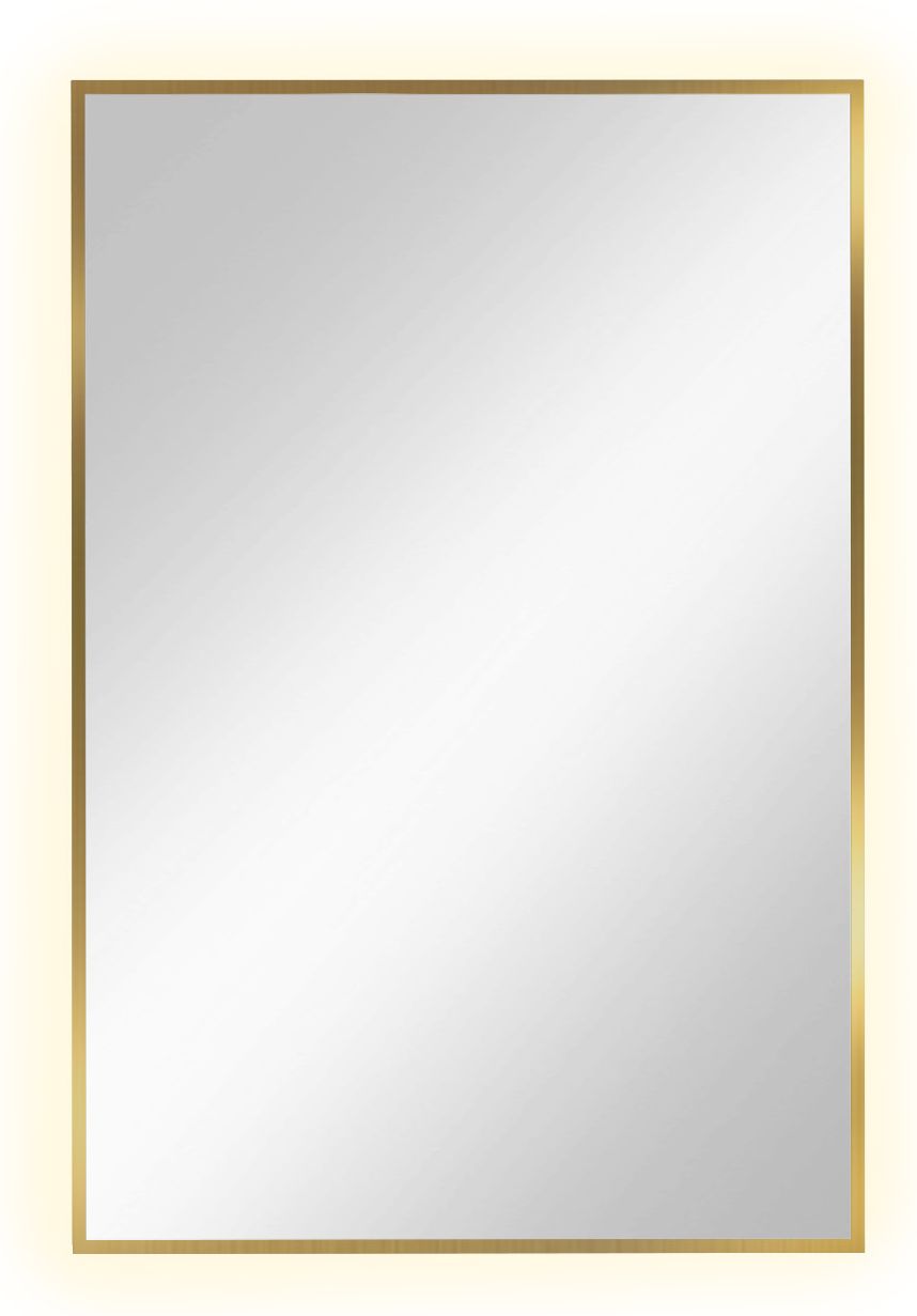 Baltica Design Tiny Border Straight Spiegel 60x90 cm rechteckig mit Beleuchtung gold 5904107904702
