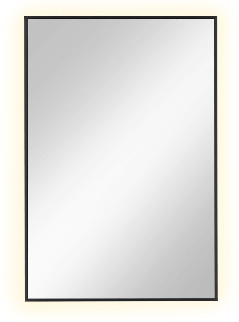 Baltica Design Tiny Border Straight Spiegel 60x90 cm rechteckig mit Beleuchtung schwarz 5904107904627