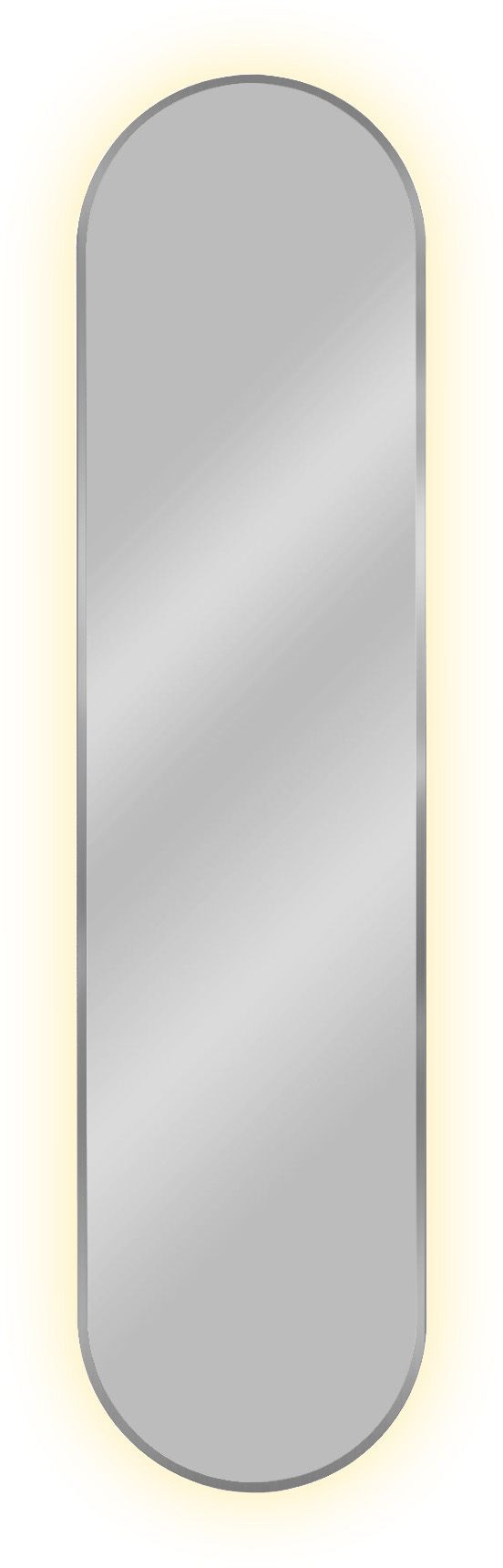 Baltica Design Tiny Border Pastille Spiegel 40x155 cm oval mit Beleuchtung silber 5904107905662