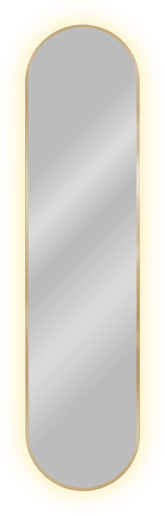 Baltica Design Tiny Border Pastille Spiegel 40x155 cm oval mit Beleuchtung gold 5904107905716