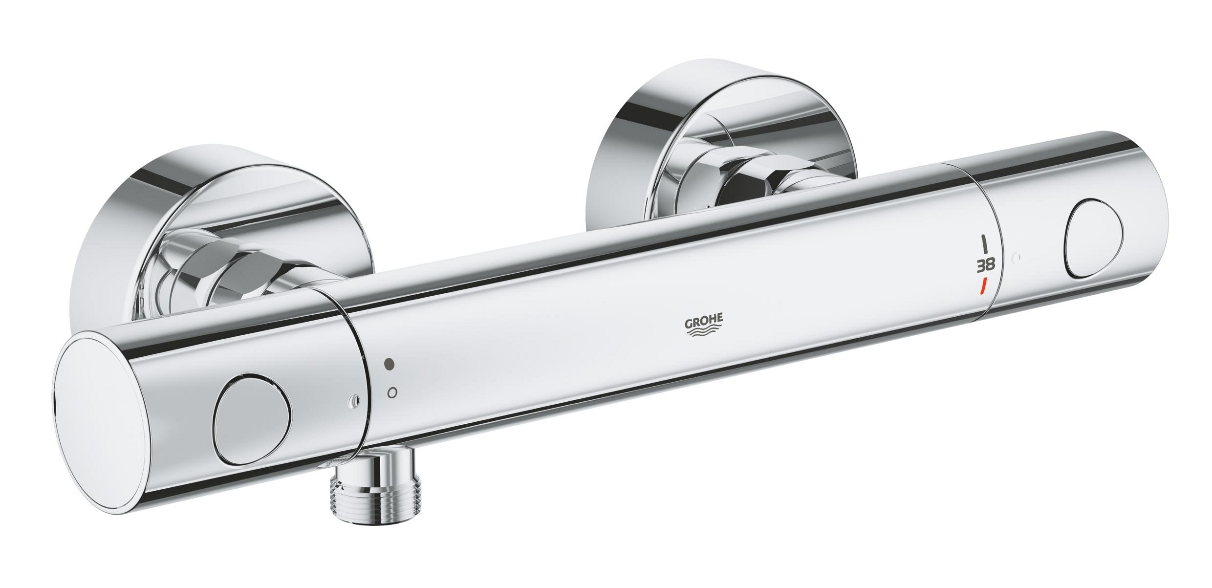 Grohe Grohtherm 800 Cosmopolitan Duschbatterie Wandmontage mit Thermostat StarLight Chrome 34765000