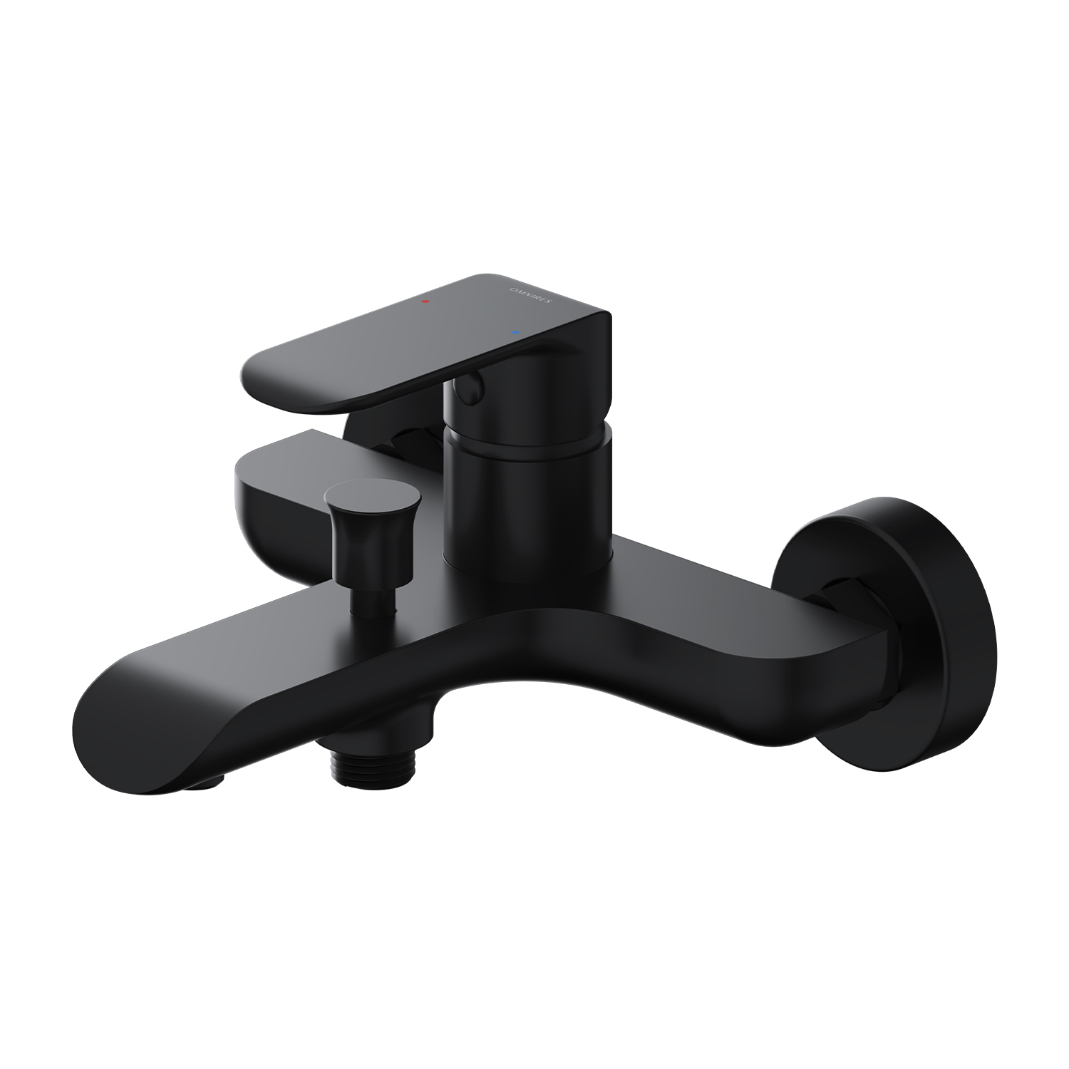 Omnires Sacramento Badewannen- und Duscharmatur Wandmontage schwarz SC2330BL