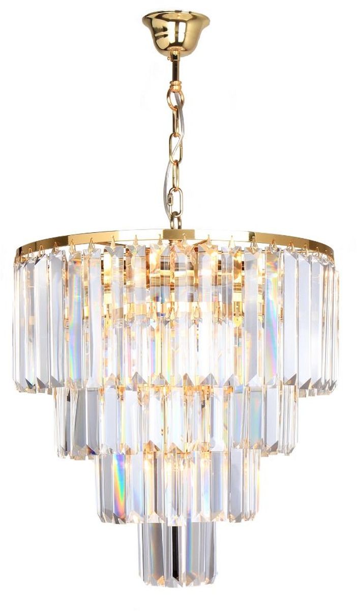 Zuma Line Amedeo Pendelleuchte 5x40 W gold-kristall 17106/4+1-GLD