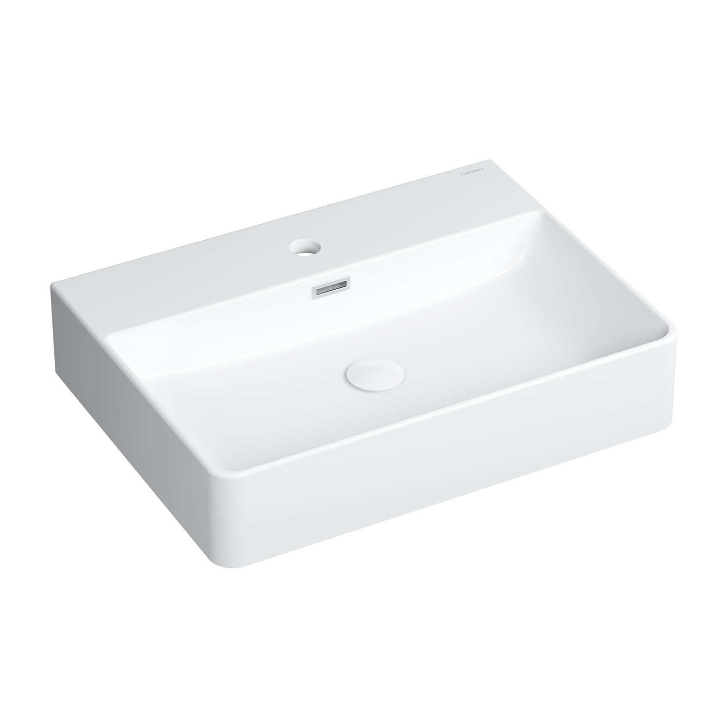 Omnires Garland Waschbecken 60x43 cm rechteckig Aufsatzwaschbecken weiß GARLAND600BP