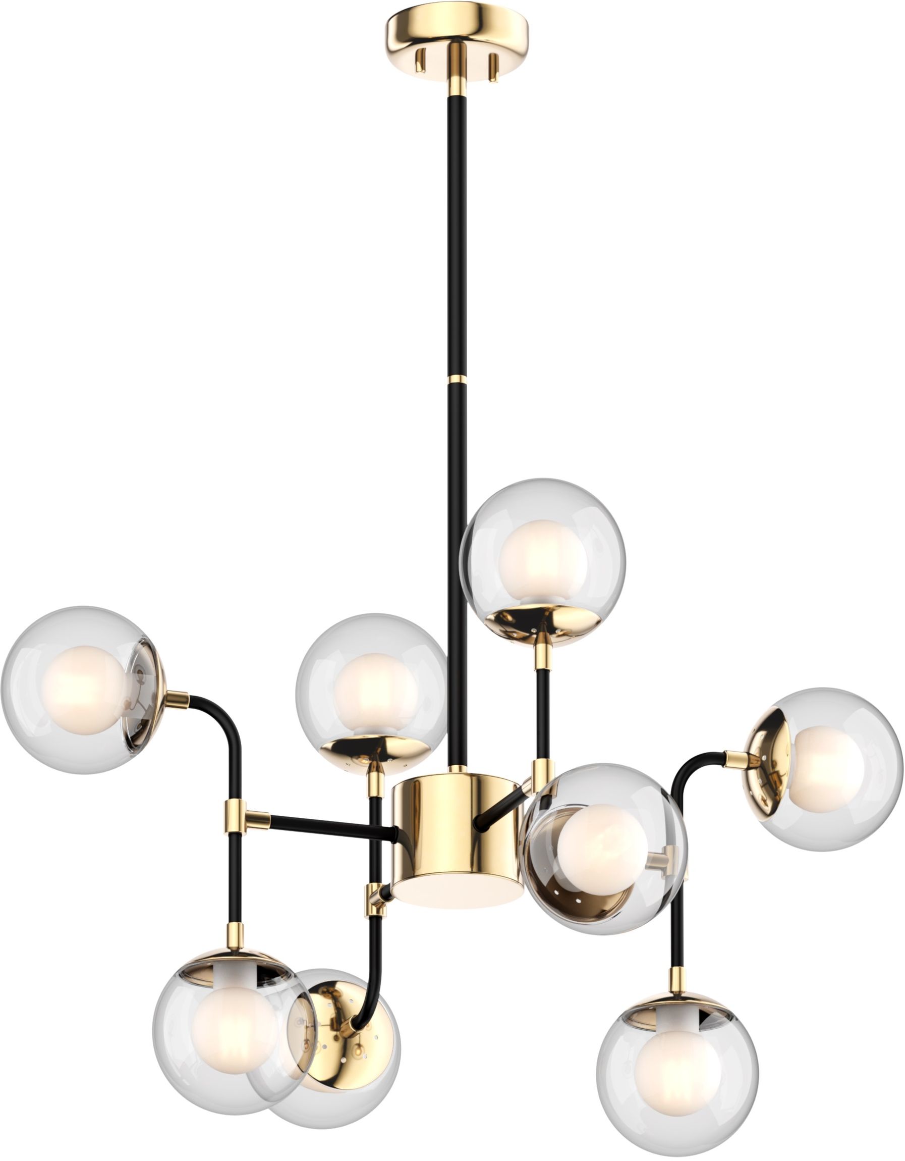 Zuma Line Riano Deckenlampe x42 W schwarz-transparent-gold P0454-08C-SDGF