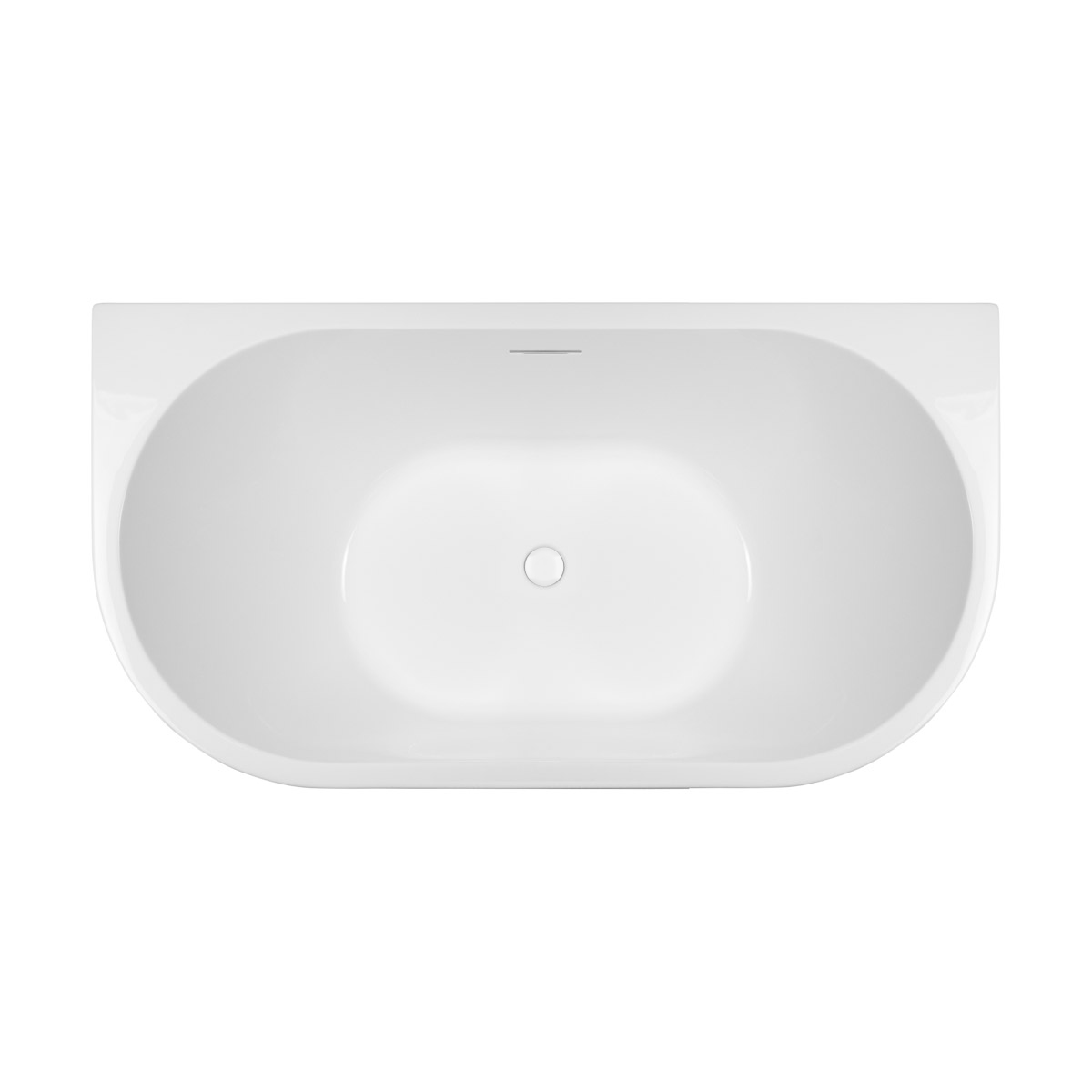 Oltens Delva Vorwand-Badewanne 150x70 cm oval weiß 12018000