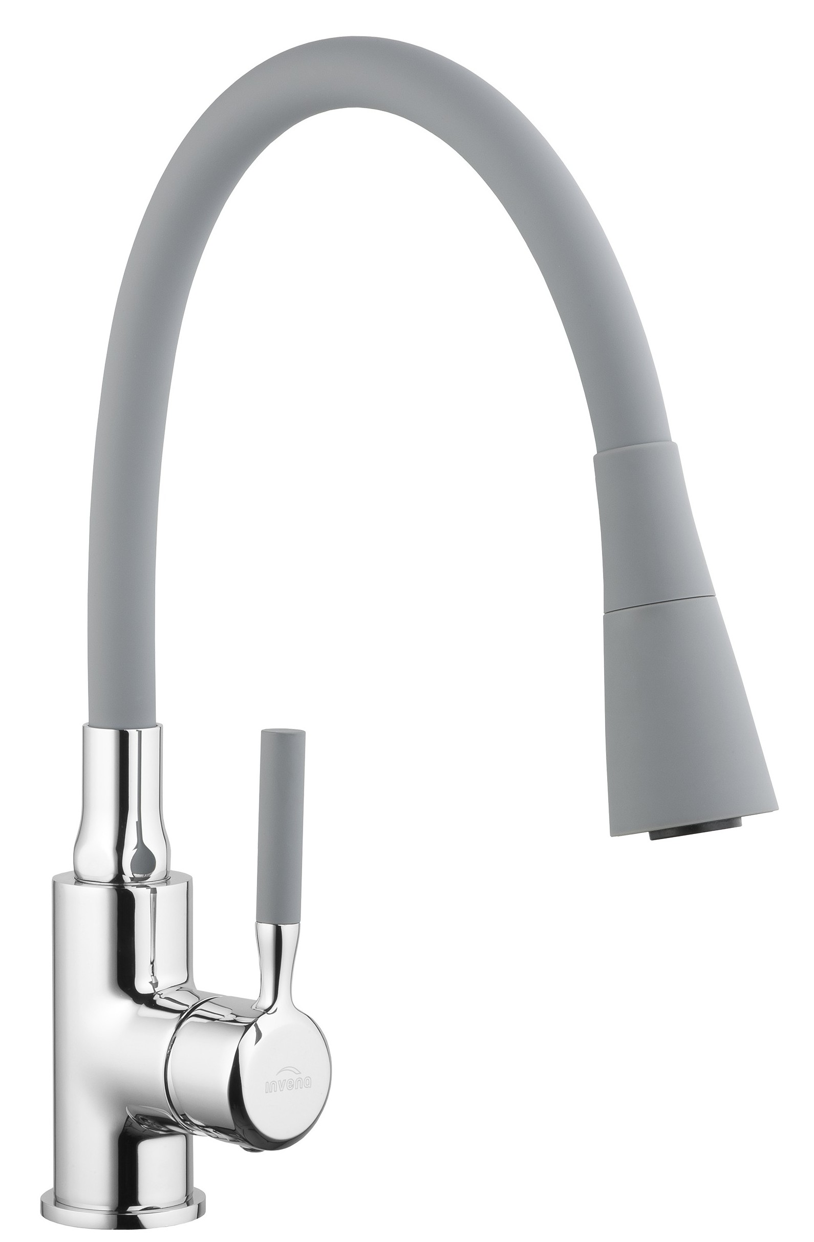 Invena Pogo küchenarmatur stehend chrom-grafit/grau BZ-80-L05