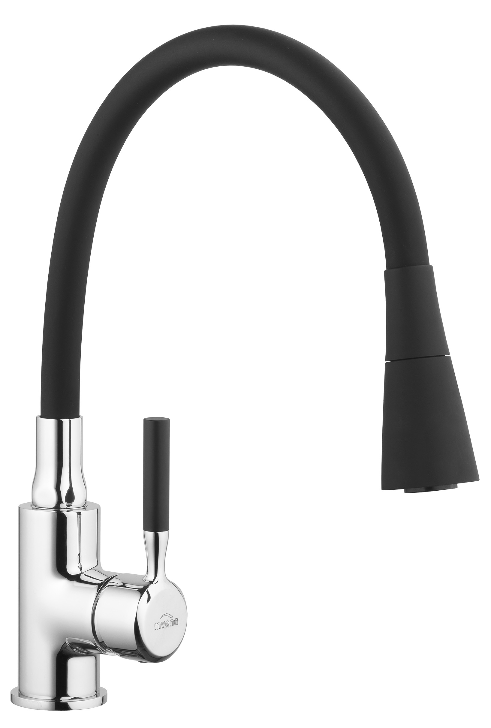 Invena Pogo küchenarmatur stehend chrom-schwarz BZ-80-L04