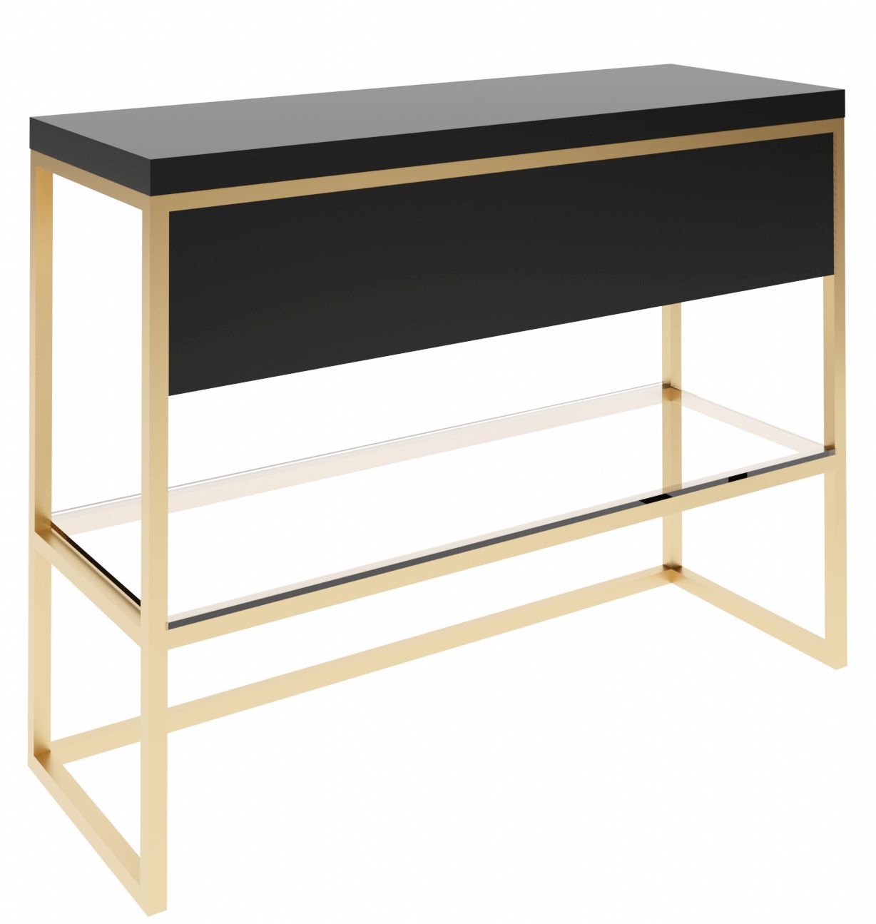 Baltica Design Trine Konsole 60x40x75 cm schwarz-gold 5904107906355