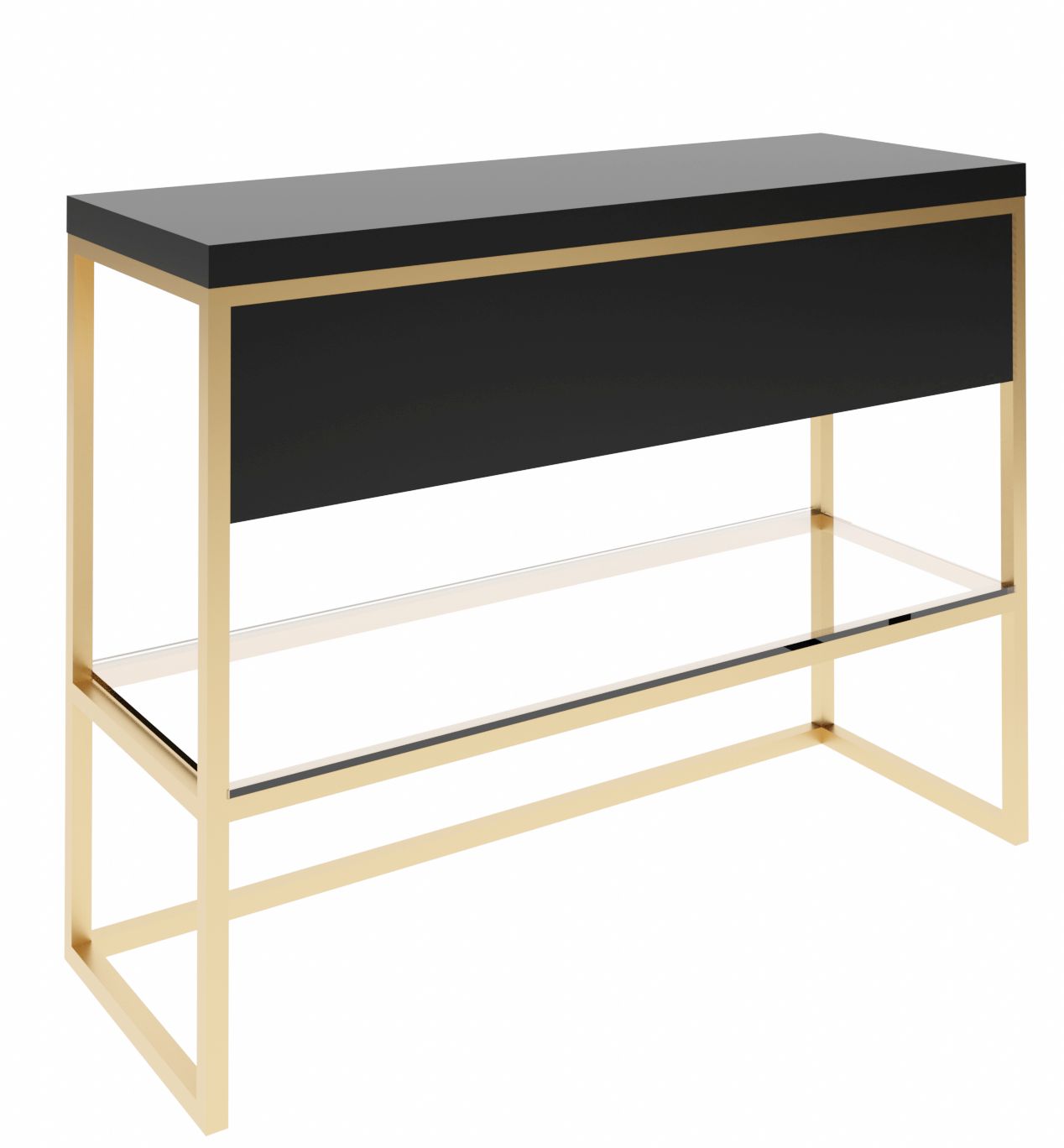 Baltica Design Trine Konsole 80x40x75 cm schwarz-gold 5904107906362