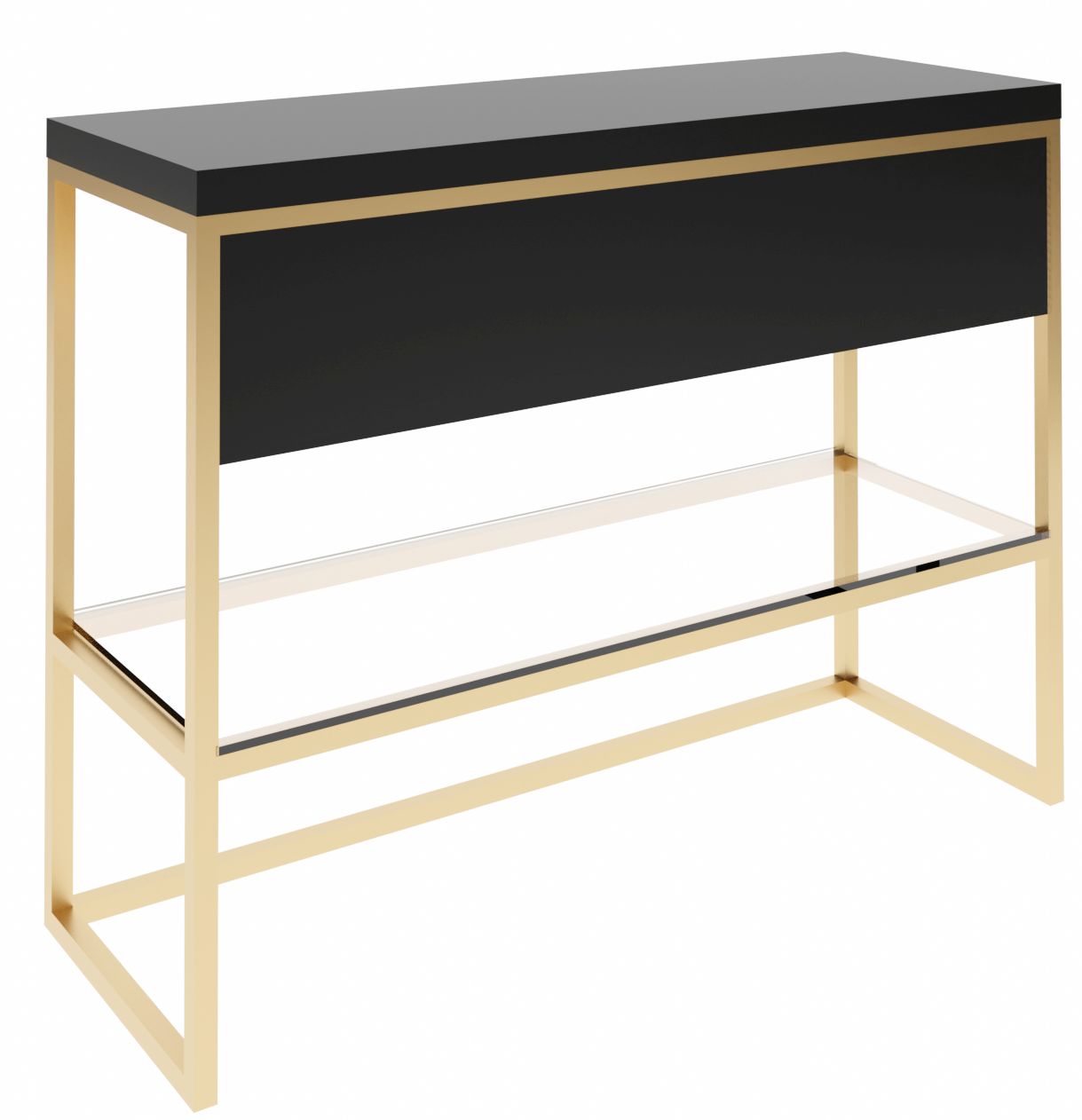 Baltica Design Trine Konsole 120x40x75 cm schwarz-gold 5904107906386