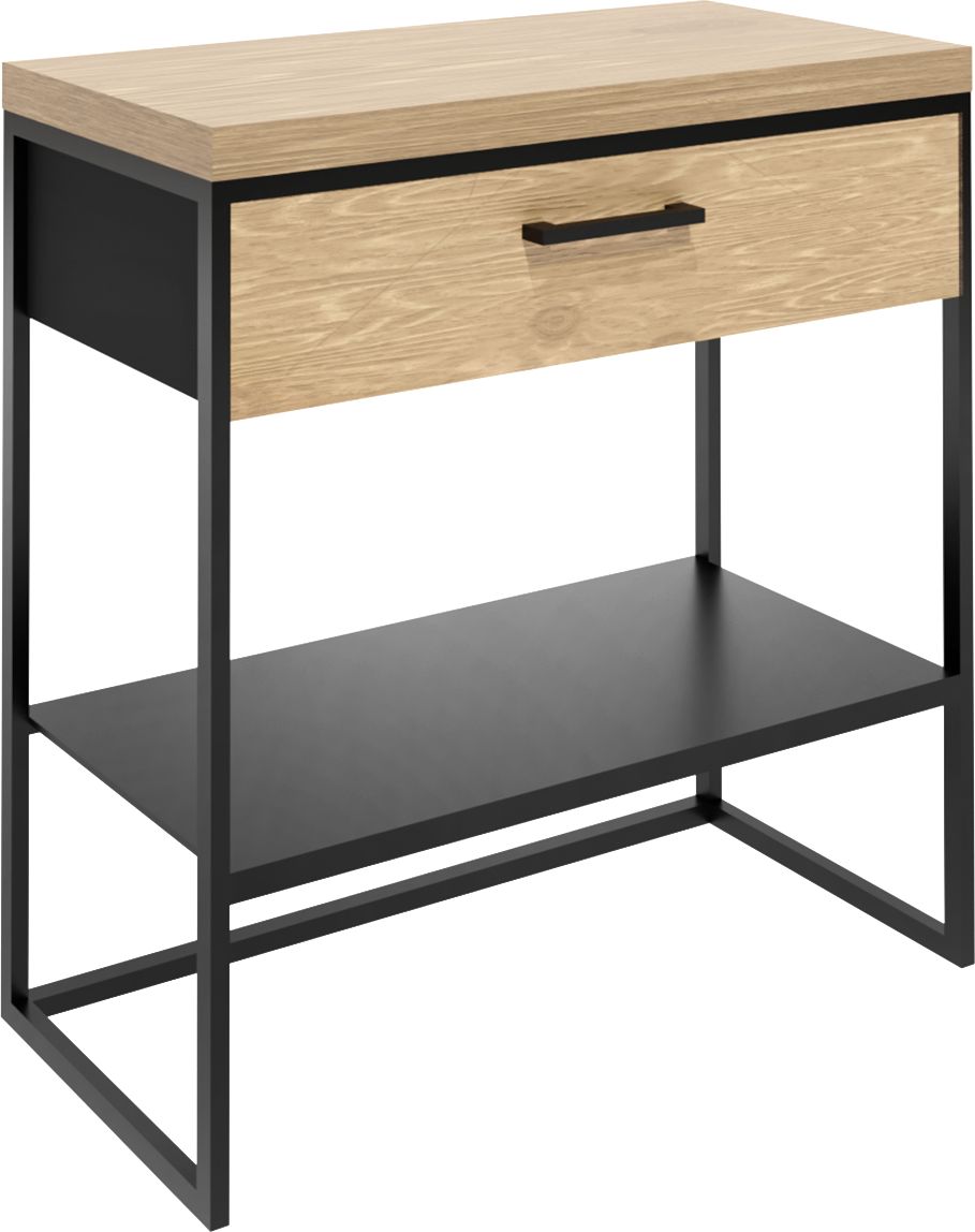 Baltica Design Elin Kabinett 75x35x75 cm Unterschrank stehend schwarz-eiche 5904107906485